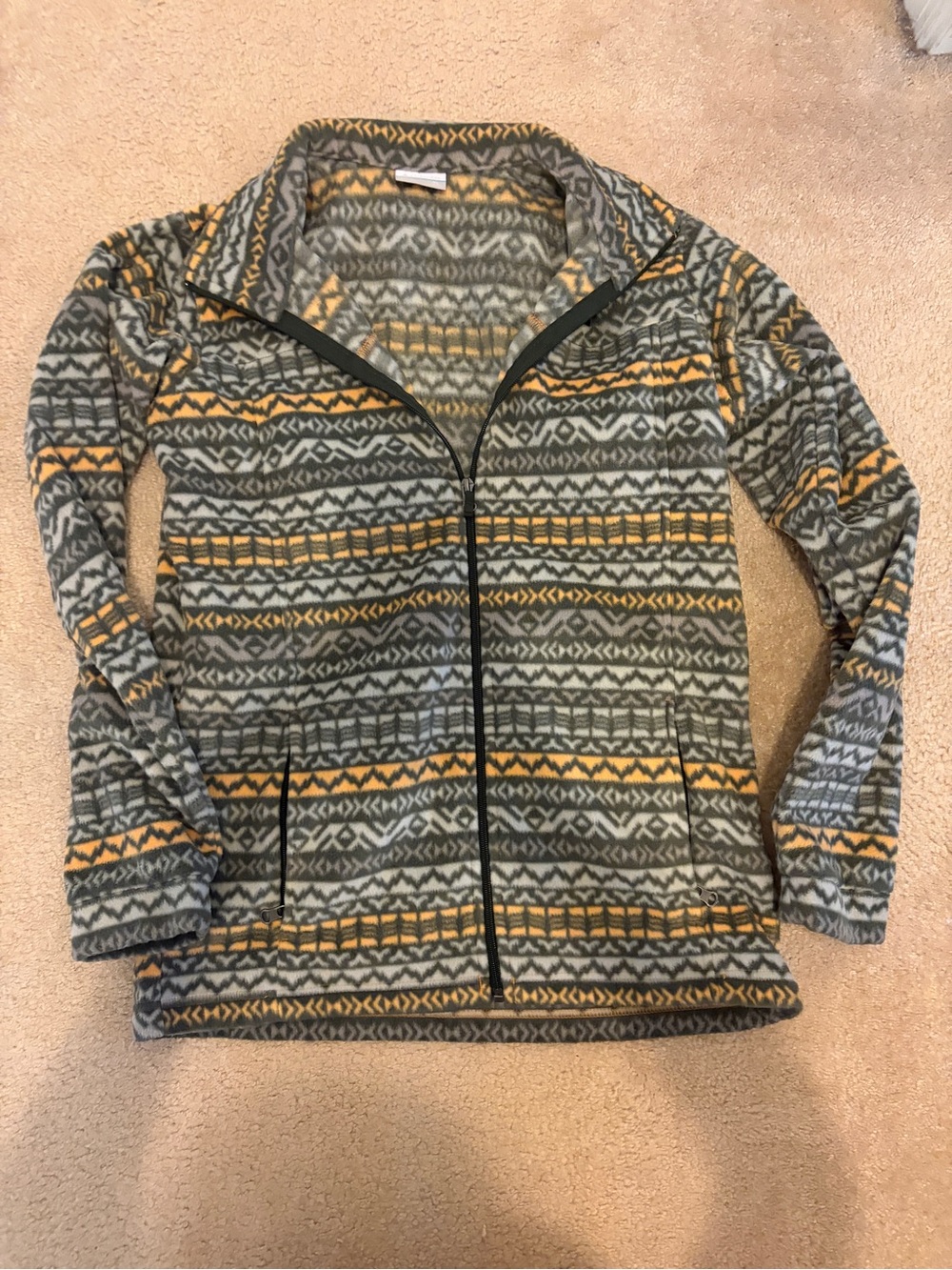 Columbia Girls XL (18) Fleece Jacket – Aztec/Geometric Print